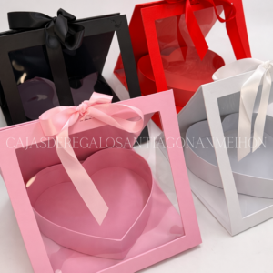 CAJA VENTANA ACETATO CORAZON INTERIOR
