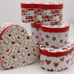 SET CORAZONES ESTAMPADOS SAN VALENTIN