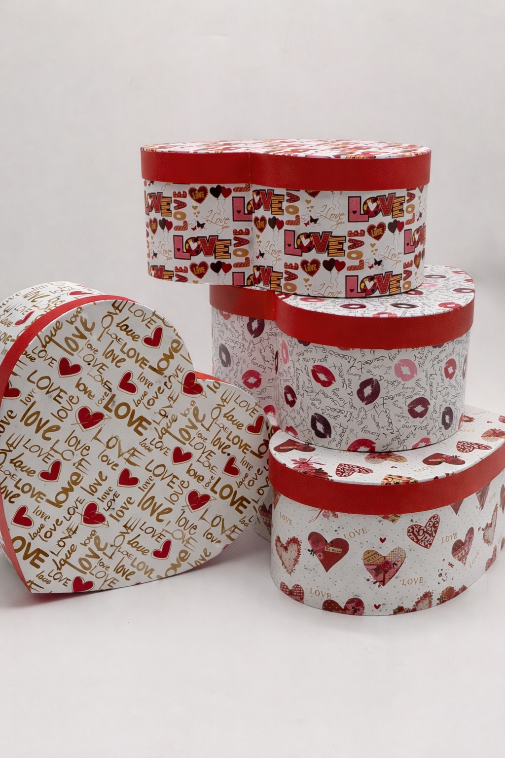 SET CORAZONES ESTAMPADOS SAN VALENTIN