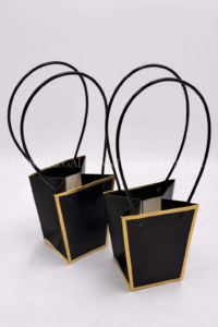 BOLSA ELEGANTE MEDIANA BORDE DORADO PACK 10 UNI