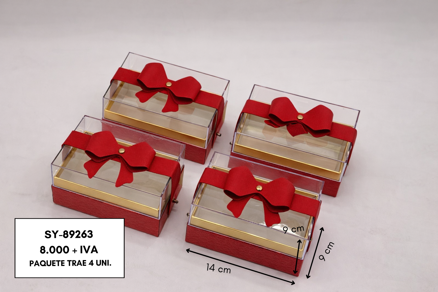 Caja Acrílica Rectangular – Pack 4 Unidades - Imagen 3