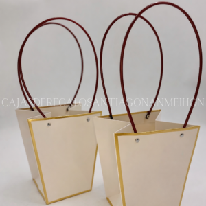 BOLSA ELEGANTE GRANDE BORDE DORADOPACK 10 UNI