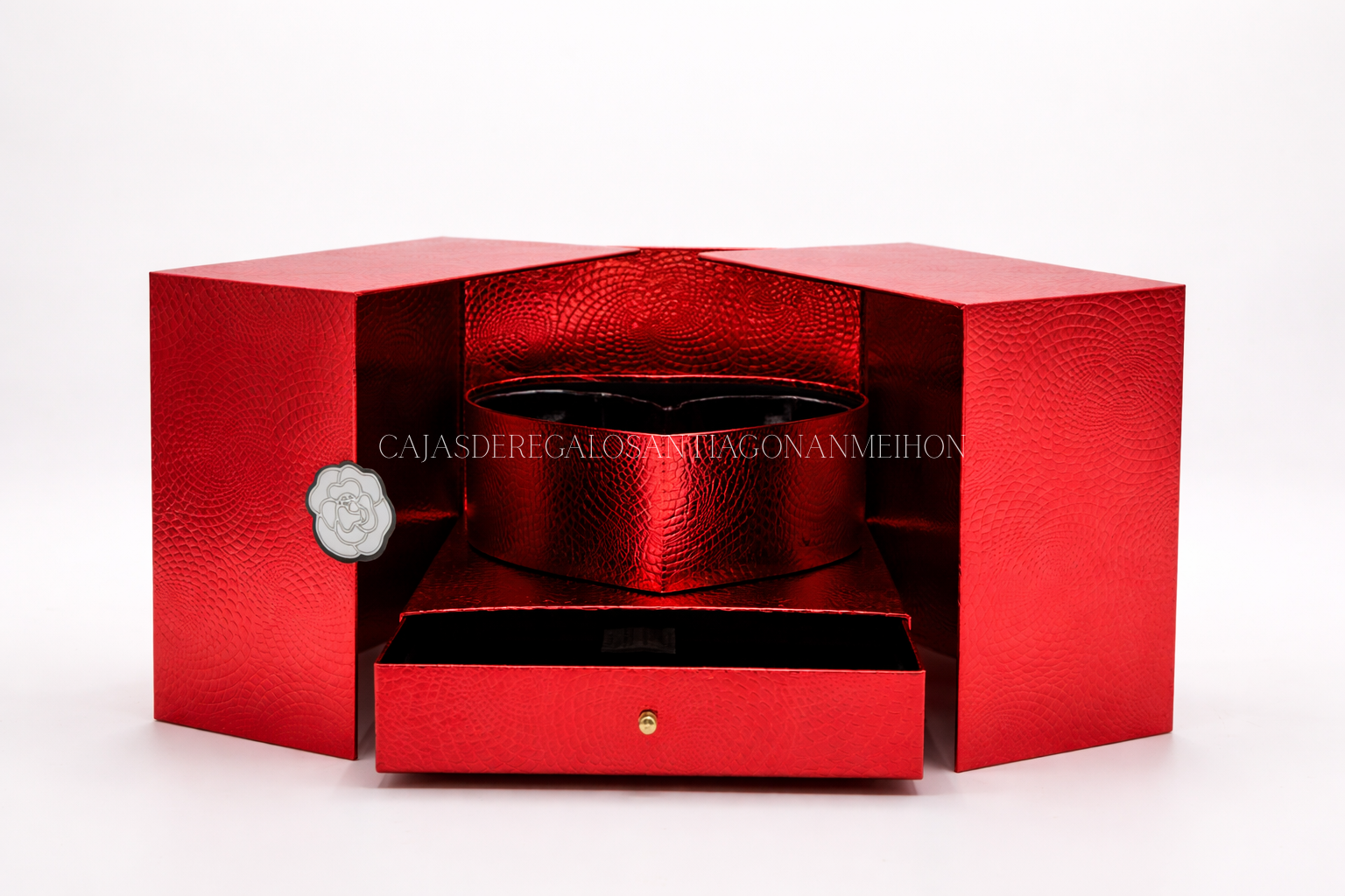 CAJA PREMIUM CUADRADA CORAZON CAJON