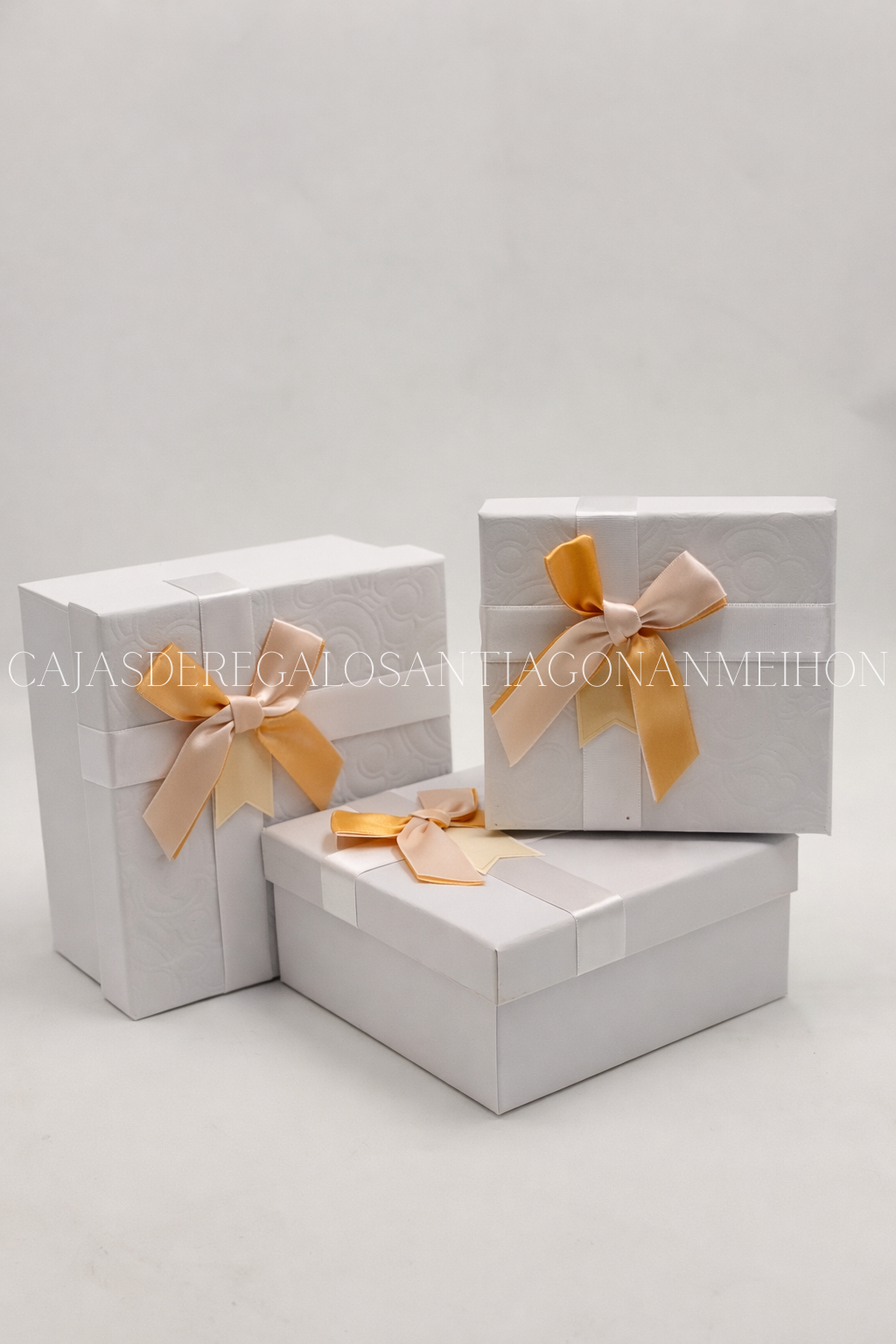 SET 3 CAJAS CUADRADA LAZO - Imagen 2