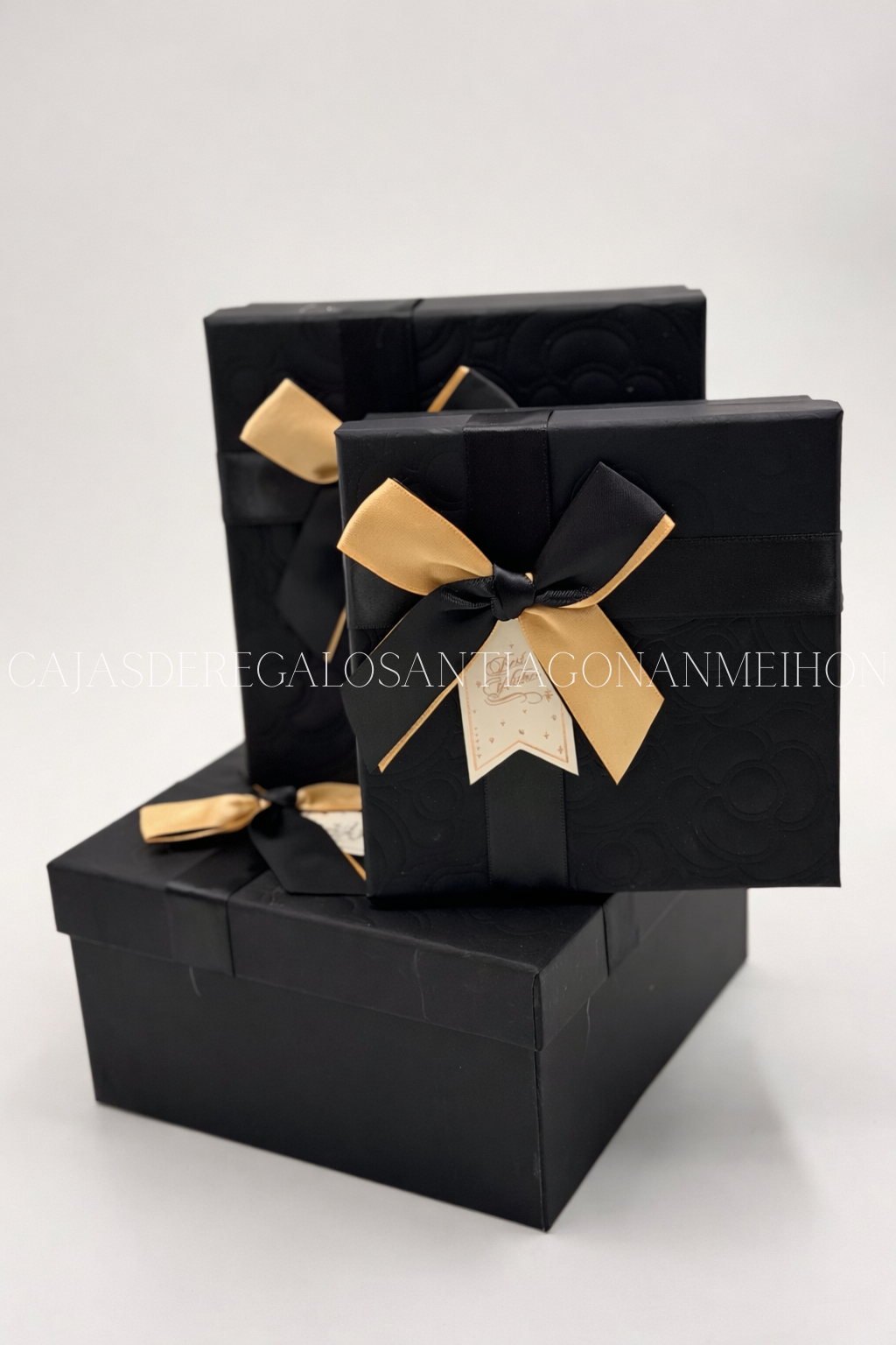 SET 3 CAJAS CUADRADA LAZO