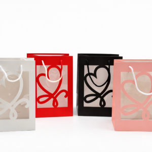 BOLSA TRANSPARENCIA DISEÑO CORAZON